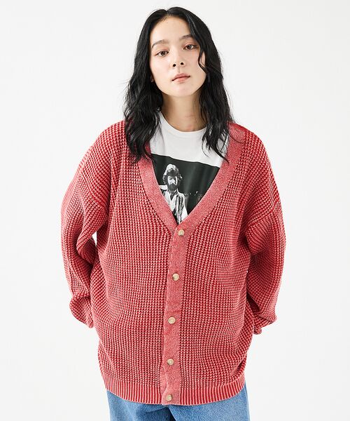ABAHOUSE / アバハウス カーディガン・ボレロ | 【Revo.レボ】パウダーブリーチ加工ワッフルコットンニットカーディガン/ユニセ | 詳細30