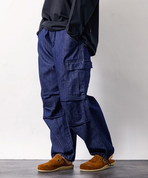 ABAHOUSE/アバハウス 【Lee/リー】XS~XXLまでこれ一本でカバー フリーサイズ リラックスワイド ダークネイビー F ABAHOUSE/アバハウス 【Lee/リー】XS~XXLまでこれ一本でカバー フリーサイズ リラックスワイド ダークネイビー F