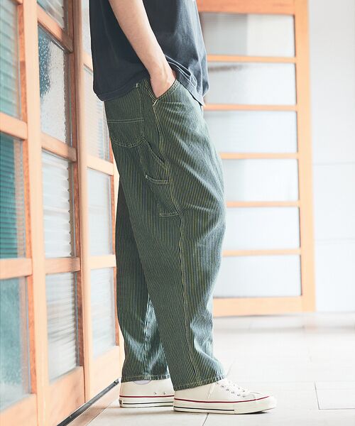 ABAHOUSE アバハウス　ボンテージ　変形クロップドパンツ Lee/リー】DUNGAREES ワイドペインターパンツ/ユニセックス
