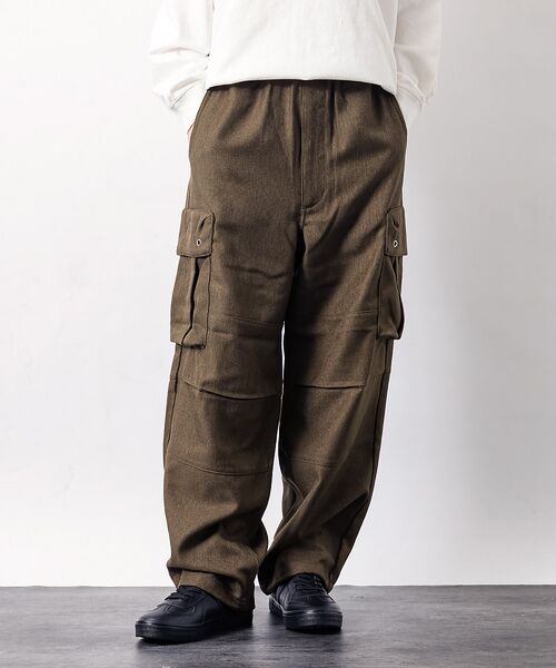 ABAHOUSE / アバハウス カーゴパンツ | POLY TWILL WIDE MILITARY CARGO/ワイドカーゴパンツ | 詳細3