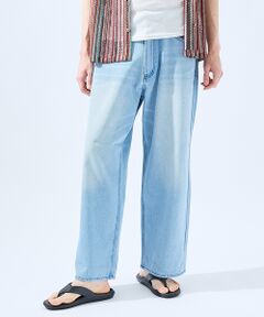 ABAHOUSE / アバハウス デニムパンツ | SLUB DENIM BAGGY PANTS /スラブ デニム バギー パンツ/