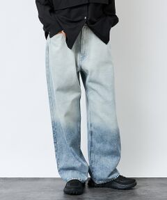 ABAHOUSE / アバハウス デニムパンツ | SLUB DENIM BAGGY PANTS /スラブ デニム バギー パンツ/