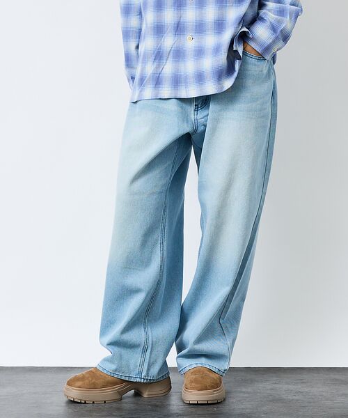 ABAHOUSE / アバハウス デニムパンツ | SLUB DENIM BAGGY PANTS /スラブ デニム バギー パンツ/ | 詳細29