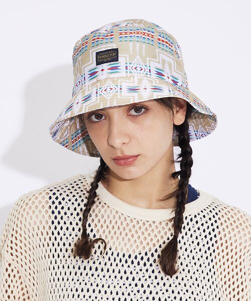 ABAHOUSE/アバハウス 【PENDLETON / ペンドルトン】ECOPET/バケットハット/ハーディン ベージュ F ABAHOUSE/アバハウス 【PENDLETON / ペンドルトン】ECOPET/バケットハット/ハーディン ベージュ F