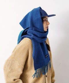 ABAHOUSE / アバハウス マフラー・ショール・スヌード・ストール | ウール100％　ヘリンボーンマフラー　バイカラー