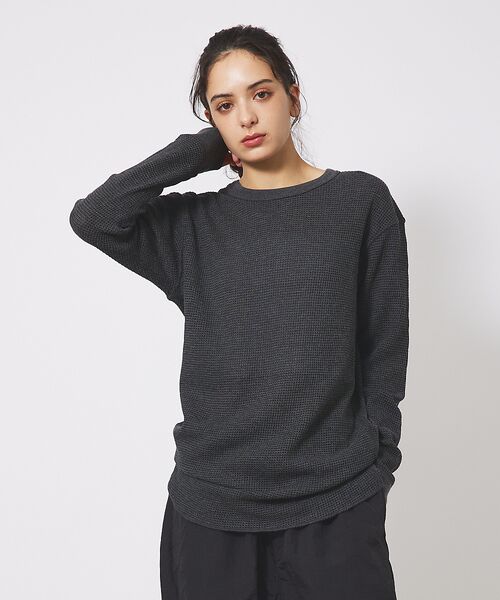 ABAHOUSE/アバハウス 【JEMORGAN/ジェーイーモーガン】ワッフル クルーネック ロングスリーブ チャコールグレー M ABAHOUSE/アバハウス 【JEMORGAN/ジェーイーモーガン】ワッフル クルーネック ロングスリーブ チャコールグレー M