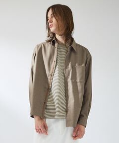 ABAHOUSE / アバハウス シャツ・ブラウス | イミテーションウール リラックスシャツ / レギュラーカラーシャツ