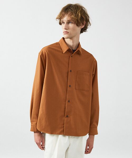 ABAHOUSE / アバハウス シャツ・ブラウス | イミテーションウール リラックスシャツ / レギュラーカラーシャツ | 詳細11