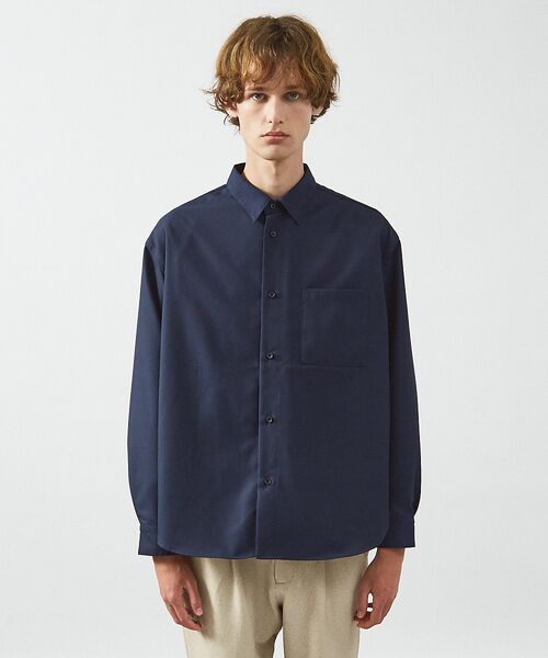 ABAHOUSE / アバハウス シャツ・ブラウス | イミテーションウール リラックスシャツ / レギュラーカラーシャツ | 詳細17