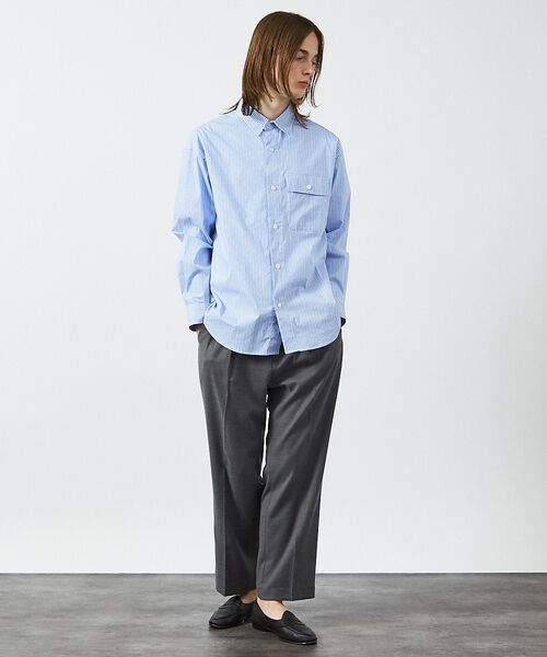 ABAHOUSE / アバハウス シャツ・ブラウス | クリア ストライプ レギュラーカラーシャツ | 詳細11