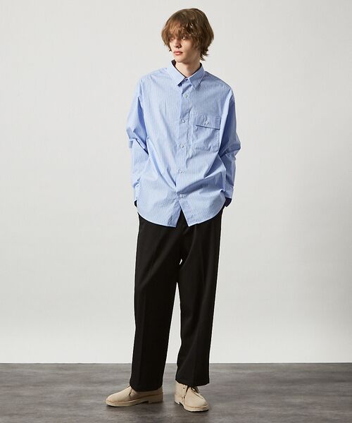 ABAHOUSE / アバハウス シャツ・ブラウス | クリア ストライプ レギュラーカラーシャツ | 詳細12