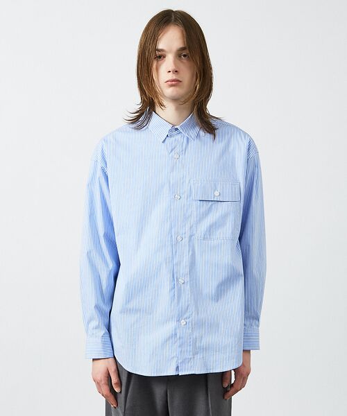 ABAHOUSE / アバハウス シャツ・ブラウス | クリア ストライプ レギュラーカラーシャツ | 詳細2