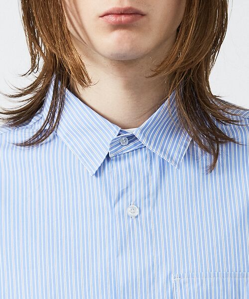 ABAHOUSE / アバハウス シャツ・ブラウス | クリア ストライプ レギュラーカラーシャツ | 詳細5