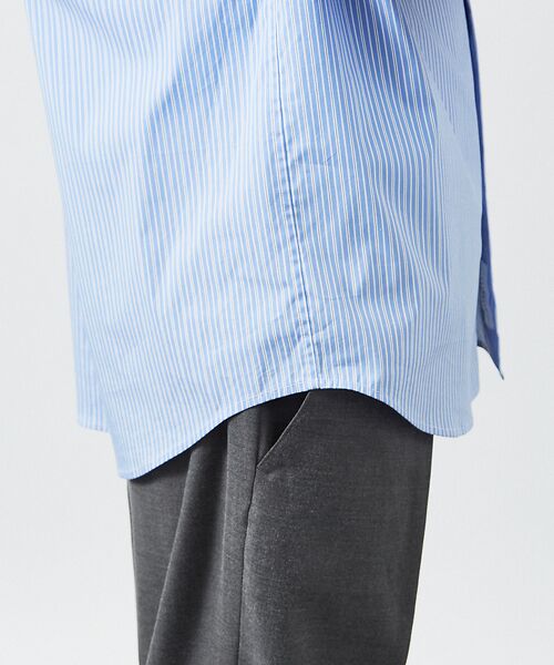 ABAHOUSE / アバハウス シャツ・ブラウス | クリア ストライプ レギュラーカラーシャツ | 詳細8