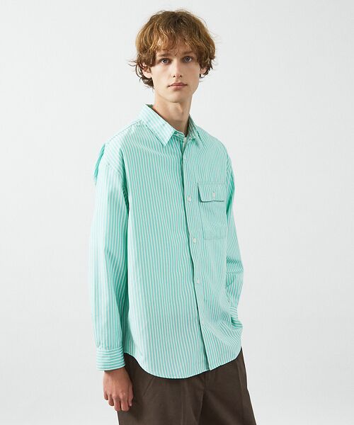 ABAHOUSE / アバハウス シャツ・ブラウス | クリア ストライプ レギュラーカラーシャツ | 詳細15
