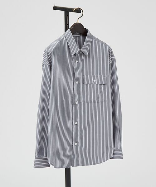 ABAHOUSE / アバハウス シャツ・ブラウス | クリア ストライプ レギュラーカラーシャツ | 詳細18
