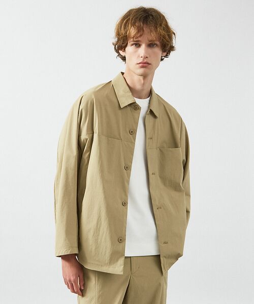 ABAHOUSE/アバハウス 【セットアップ対応】TUCK&DARTS シャツブルゾン / ドルマンスリーブ ベージュ 48 ABAHOUSE/アバハウス 【セットアップ対応】TUCK&DARTS シャツブルゾン / ドルマンスリーブ ベージュ 48