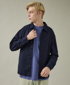 ABAHOUSE / アバハウス ブルゾン | インバーテッドプリーツ シャツブルゾン