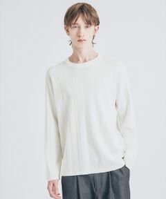 ABAHOUSE / アバハウス ニット・セーター | ランダムストライプ 総針プルオーバーニット / クルーネック