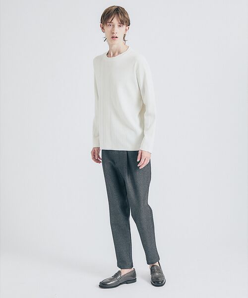 ABAHOUSE / アバハウス ニット・セーター | ランダムストライプ 総針プルオーバーニット / クルーネック | 詳細2