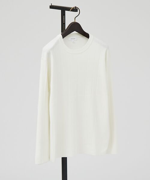 ABAHOUSE / アバハウス ニット・セーター | ランダムストライプ 総針プルオーバーニット / クルーネック | 詳細4