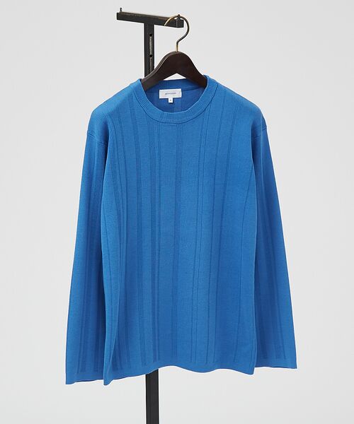 ABAHOUSE / アバハウス ニット・セーター | ランダムストライプ 総針プルオーバーニット / クルーネック | 詳細7