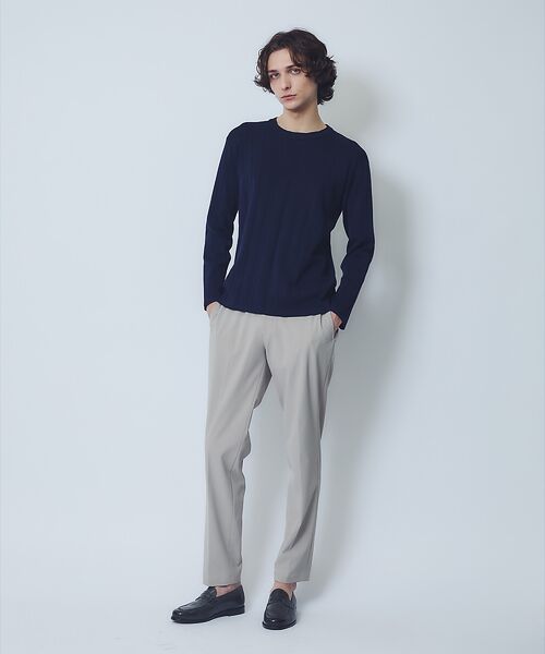 ABAHOUSE / アバハウス ニット・セーター | ランダムストライプ 総針プルオーバーニット / クルーネック | 詳細12