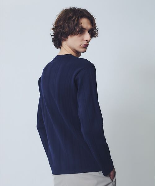 ABAHOUSE / アバハウス ニット・セーター | ランダムストライプ 総針プルオーバーニット / クルーネック | 詳細21