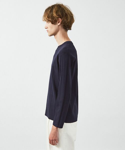 ABAHOUSE / アバハウス ニット・セーター | ランダムストライプ 総針プルオーバーニット / クルーネック | 詳細14