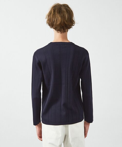 ABAHOUSE / アバハウス ニット・セーター | ランダムストライプ 総針プルオーバーニット / クルーネック | 詳細15