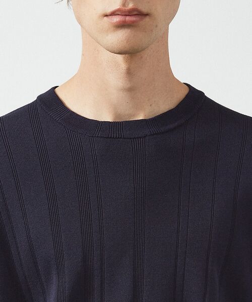 ABAHOUSE / アバハウス ニット・セーター | ランダムストライプ 総針プルオーバーニット / クルーネック | 詳細16