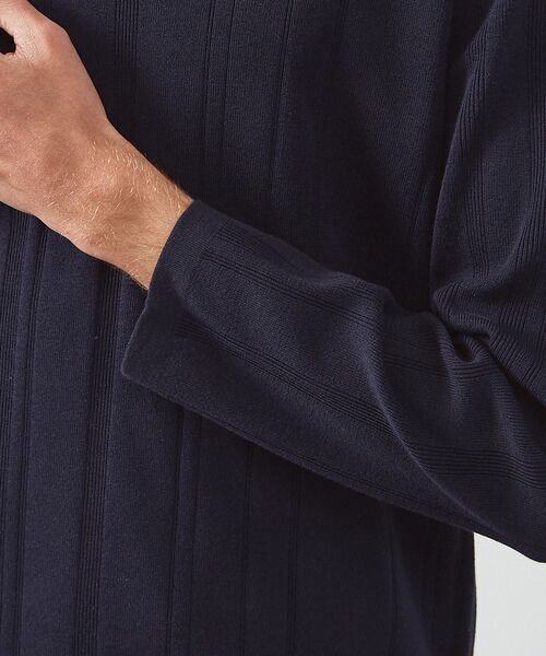 ABAHOUSE / アバハウス ニット・セーター | ランダムストライプ 総針プルオーバーニット / クルーネック | 詳細17