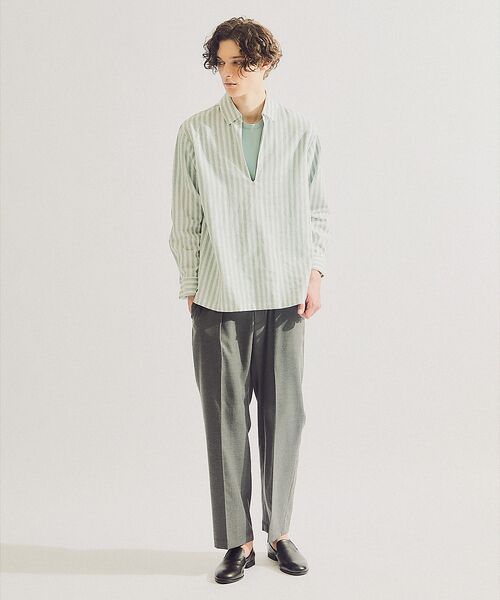 ABAHOUSE / アバハウス パンツ | ドレープ ウール インタック スラックス / ワイドストレート | 詳細5