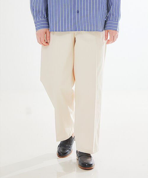ABAHOUSE / アバハウス パンツ | 1タック コットン ワイドトラウザーズ / ワイドパンツ | 詳細3