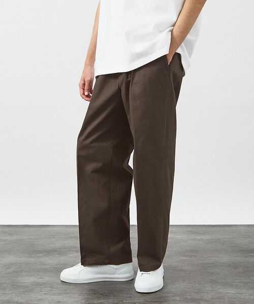 ABAHOUSE / アバハウス パンツ | 1タック コットン ワイドトラウザーズ / ワイドパンツ | 詳細20