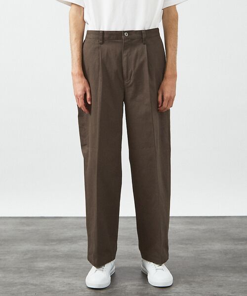 ABAHOUSE / アバハウス パンツ | 1タック コットン ワイドトラウザーズ / ワイドパンツ | 詳細11