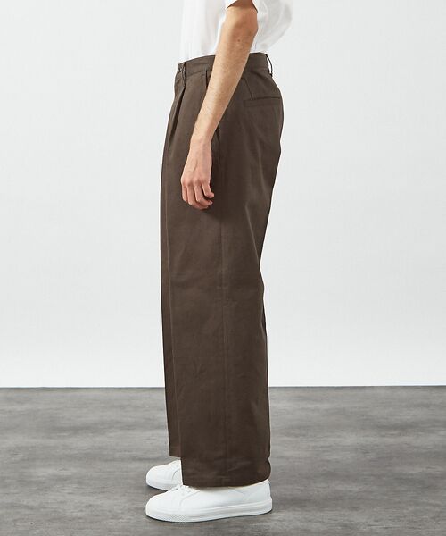 ABAHOUSE / アバハウス パンツ | 1タック コットン ワイドトラウザーズ / ワイドパンツ | 詳細12