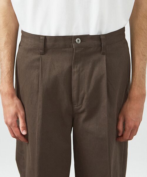 ABAHOUSE / アバハウス パンツ | 1タック コットン ワイドトラウザーズ / ワイドパンツ | 詳細15