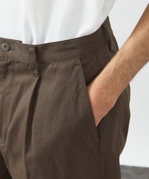 ABAHOUSE / アバハウス パンツ | 1タック コットン ワイドトラウザーズ / ワイドパンツ | 詳細16