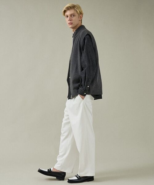 ABAHOUSE / アバハウス パンツ | デニムライク ワイドストレート スラックス / ワイドパンツ【予約】 | 詳細10