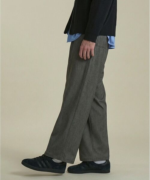 ABAHOUSE / アバハウス パンツ | デニムライク ワイドストレート スラックス / ワイドパンツ【予約】 | 詳細11