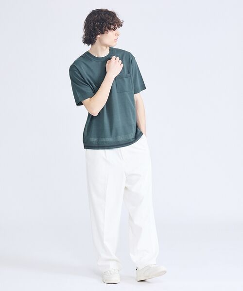 ABAHOUSE / アバハウス パンツ | デニムライク ワイドストレート スラックス / ワイドパンツ【予約】 | 詳細7