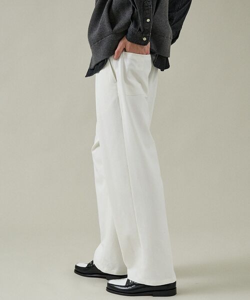 ABAHOUSE / アバハウス パンツ | デニムライク ワイドストレート スラックス / ワイドパンツ【予約】 | 詳細8