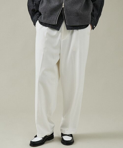ABAHOUSE / アバハウス パンツ | デニムライク ワイドストレート スラックス / ワイドパンツ【予約】 | 詳細9