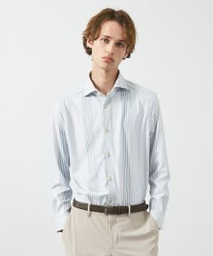 ABAHOUSE / アバハウス シャツ・ブラウス | 【FLEX SHIRTS】360°ストレッチ パッチワークストライプシャツ /