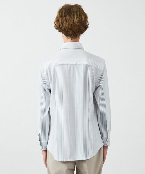 ABAHOUSE / アバハウス シャツ・ブラウス | 【FLEX SHIRTS】360°ストレッチ パッチワークストライプシャツ / | 詳細4
