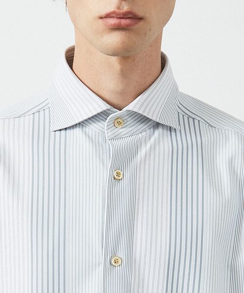 ABAHOUSE / アバハウス シャツ・ブラウス | 【FLEX SHIRTS】360°ストレッチ パッチワークストライプシャツ / | 詳細5