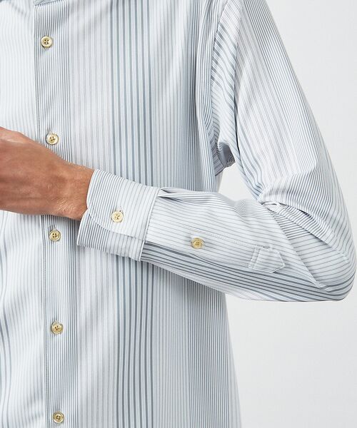 ABAHOUSE / アバハウス シャツ・ブラウス | 【FLEX SHIRTS】360°ストレッチ パッチワークストライプシャツ / | 詳細6