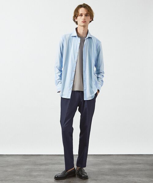 ABAHOUSE / アバハウス シャツ・ブラウス | 【FLEX SHIRTS】360°ストレッチ パッチワークストライプシャツ / | 詳細16