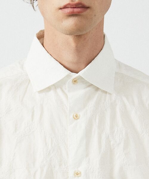 ABAHOUSE / アバハウス シャツ・ブラウス | 【フラワー刺繍】コットンタイプライター シャツ | 詳細5